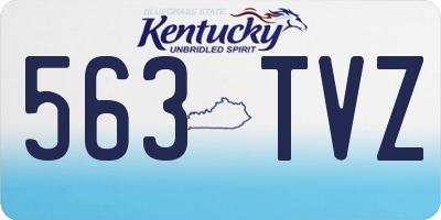 KY license plate 563TVZ