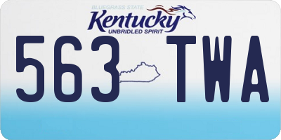 KY license plate 563TWA