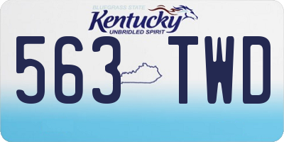 KY license plate 563TWD