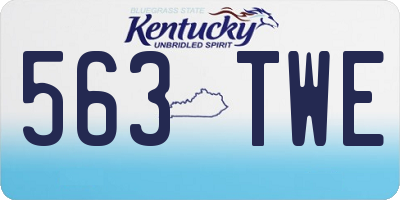 KY license plate 563TWE