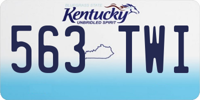 KY license plate 563TWI