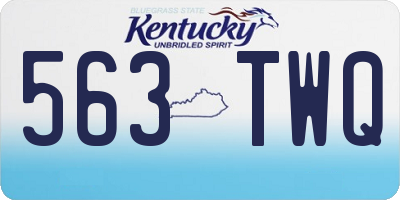 KY license plate 563TWQ