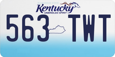 KY license plate 563TWT