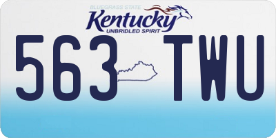 KY license plate 563TWU