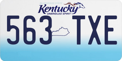 KY license plate 563TXE