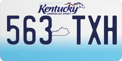 KY license plate 563TXH