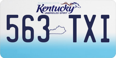 KY license plate 563TXI