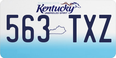 KY license plate 563TXZ