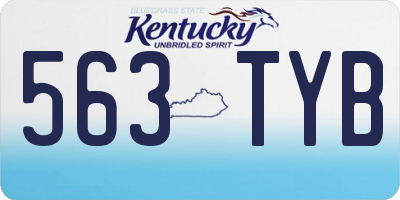 KY license plate 563TYB