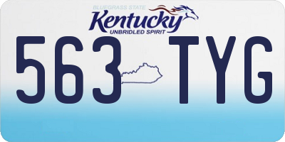 KY license plate 563TYG