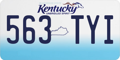 KY license plate 563TYI