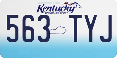 KY license plate 563TYJ