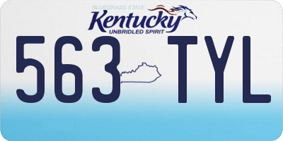 KY license plate 563TYL