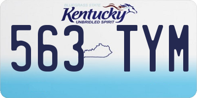 KY license plate 563TYM
