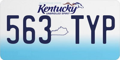 KY license plate 563TYP