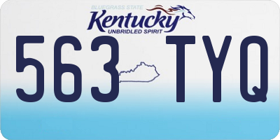 KY license plate 563TYQ