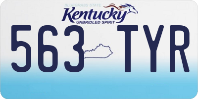 KY license plate 563TYR