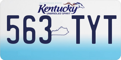 KY license plate 563TYT