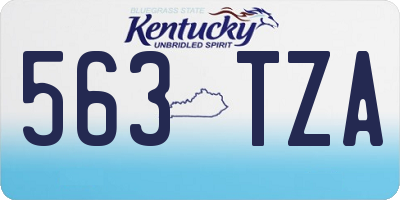 KY license plate 563TZA