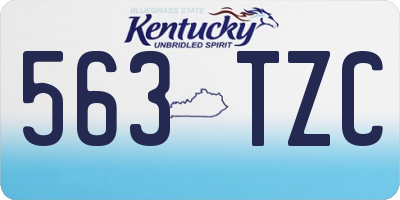 KY license plate 563TZC