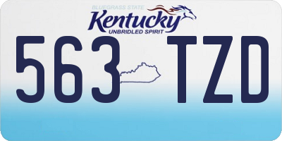KY license plate 563TZD