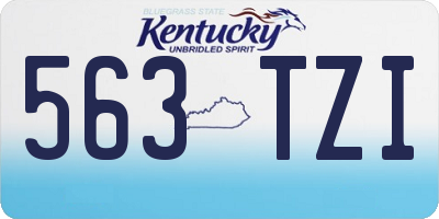 KY license plate 563TZI