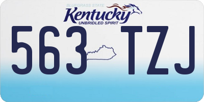 KY license plate 563TZJ