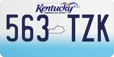KY license plate 563TZK