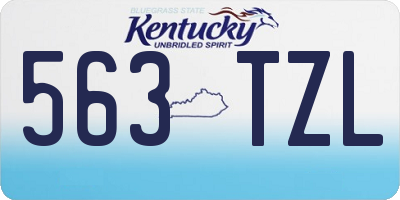 KY license plate 563TZL
