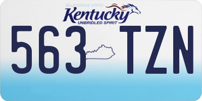 KY license plate 563TZN