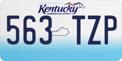 KY license plate 563TZP