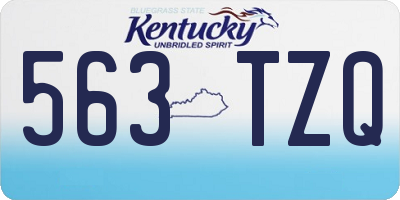 KY license plate 563TZQ