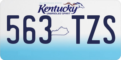 KY license plate 563TZS