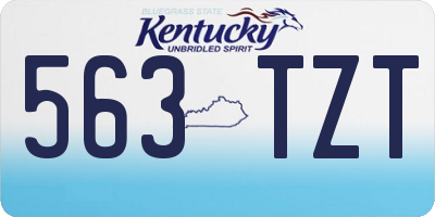 KY license plate 563TZT