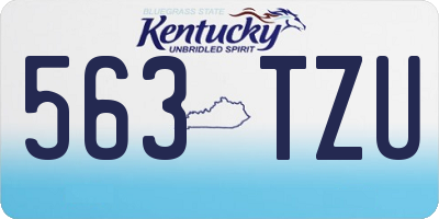 KY license plate 563TZU
