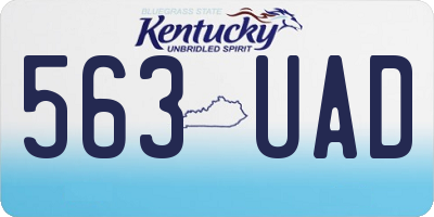 KY license plate 563UAD