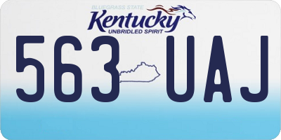 KY license plate 563UAJ