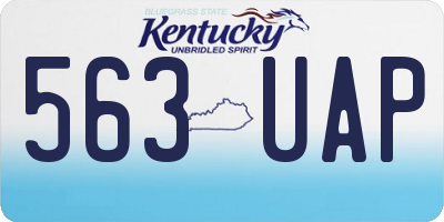 KY license plate 563UAP