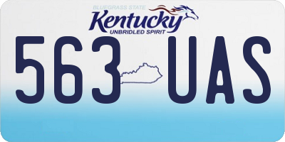 KY license plate 563UAS