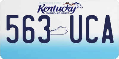 KY license plate 563UCA