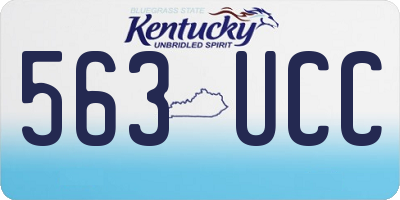 KY license plate 563UCC
