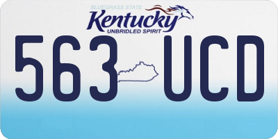 KY license plate 563UCD