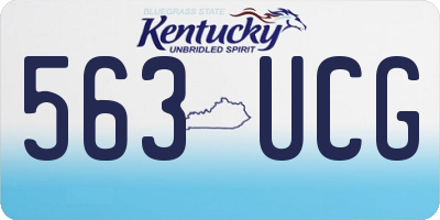 KY license plate 563UCG