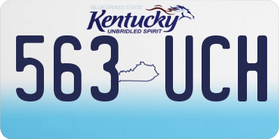 KY license plate 563UCH