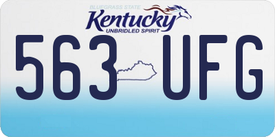 KY license plate 563UFG