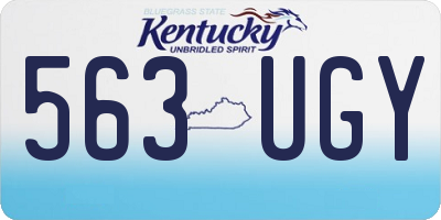 KY license plate 563UGY