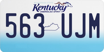 KY license plate 563UJM