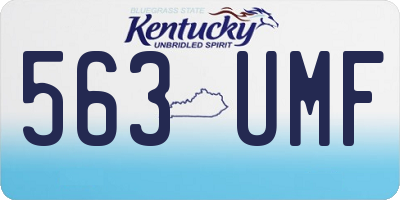 KY license plate 563UMF