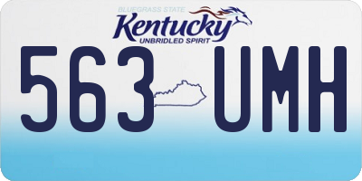 KY license plate 563UMH