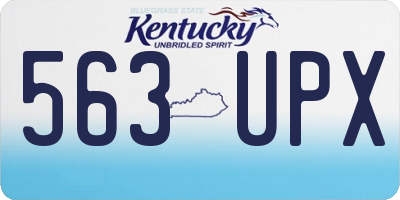 KY license plate 563UPX